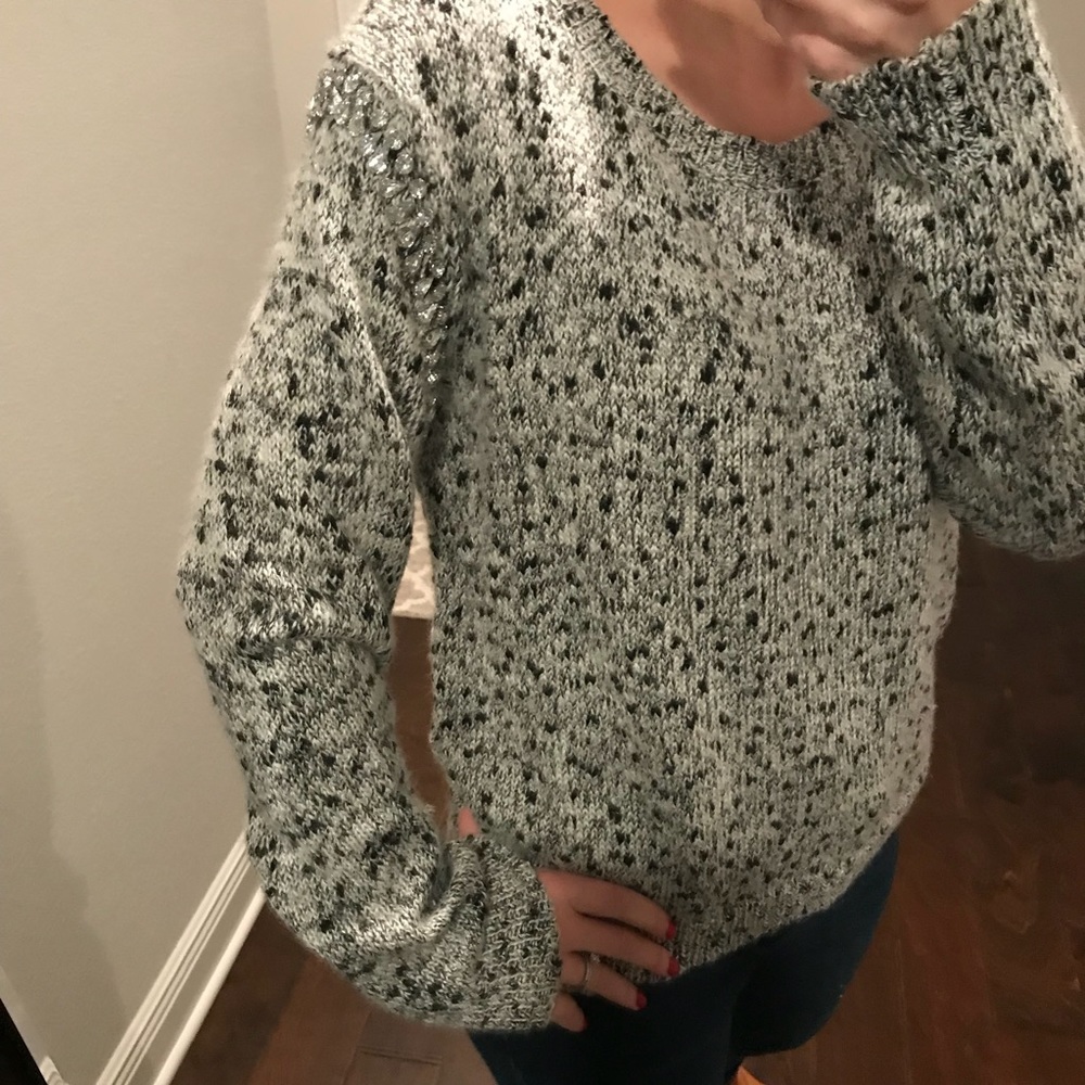 Gianni Bini Rhinestone Studded Sweater